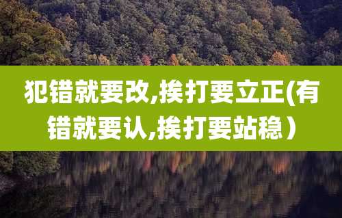 犯错就要改,挨打要立正(有错就要认,挨打要站稳)