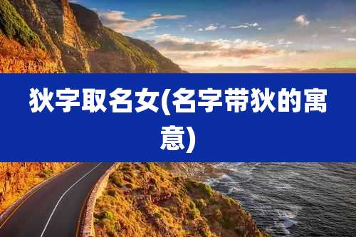 狄字取名女(名字带狄的寓意)