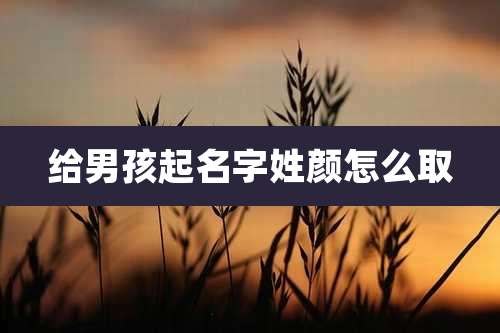 给男孩起名字姓颜怎么取