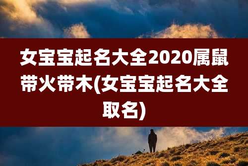 女宝宝起名大全2020属鼠带火带木(女宝宝起名大全取名)
