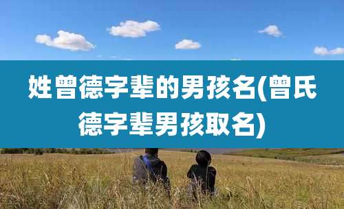 姓曾德字辈的男孩名(曾氏德字辈男孩取名)