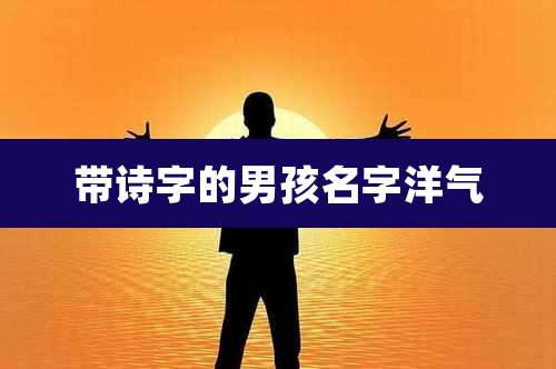 带诗字的男孩名字洋气