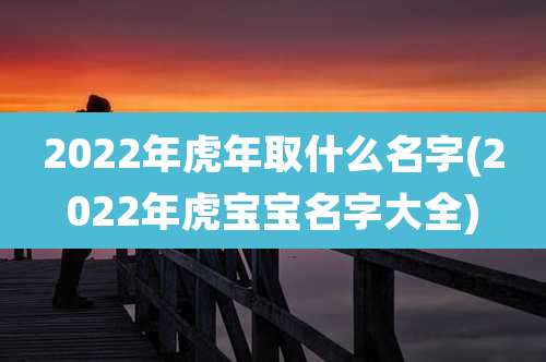 2022年虎年取什么名字(2022年虎宝宝名字大全)