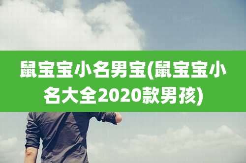 鼠宝宝小名男宝(鼠宝宝小名大全2020款男孩)