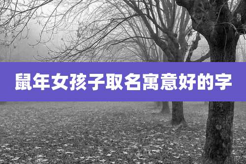 鼠年女孩子取名寓意好的字