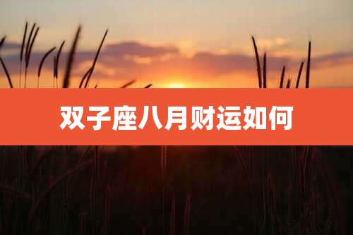 双子座八月财运如何