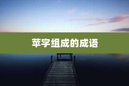 苹字组成的成语