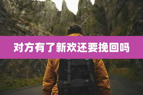 对方有了新欢还要挽回吗