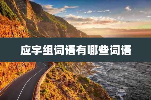 应字组词语有哪些词语