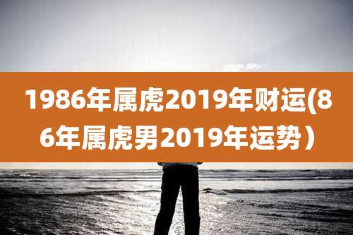1986年属虎2019年财运(86年属虎男2019年运势)