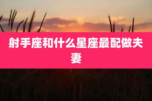 射手座和什么星座最配做夫妻