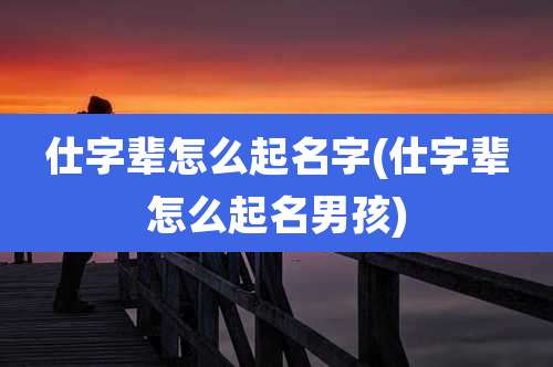 仕字辈怎么起名字(仕字辈怎么起名男孩)