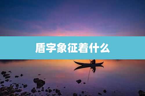 盾字象征着什么