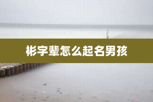 彬字辈怎么起名男孩