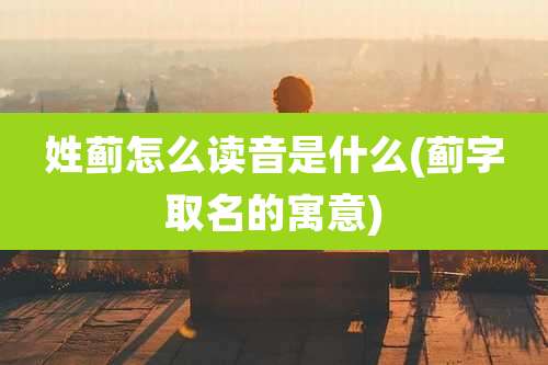 姓蓟怎么读音是什么(蓟字取名的寓意)
