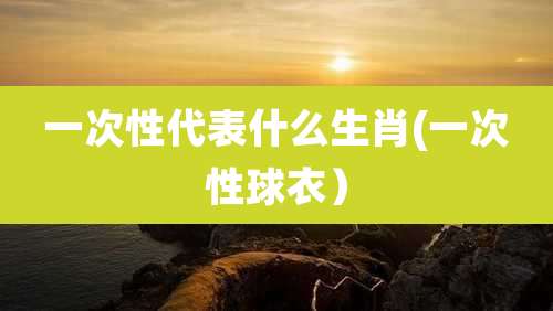 一次性代表什么生肖(一次性球衣)