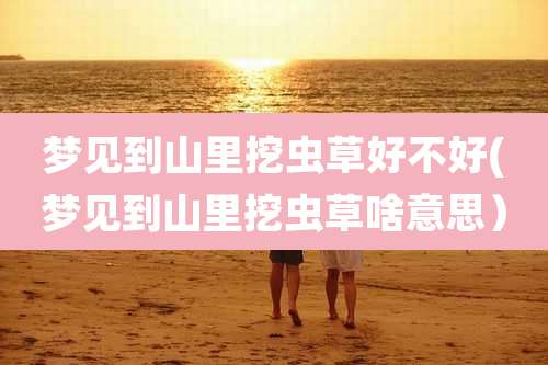 梦见到山里挖虫草好不好(梦见到山里挖虫草啥意思）