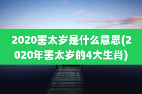 2020害太岁是什么意思(2020年害太岁的4大生肖)