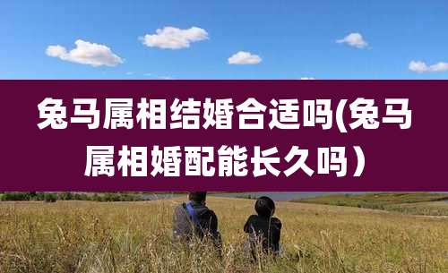 兔马属相结婚合适吗(兔马属相婚配能长久吗)
