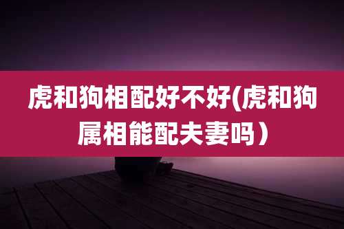 虎和狗相配好不好(虎和狗属相能配夫妻吗)