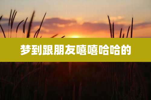 梦到跟朋友嘻嘻哈哈的