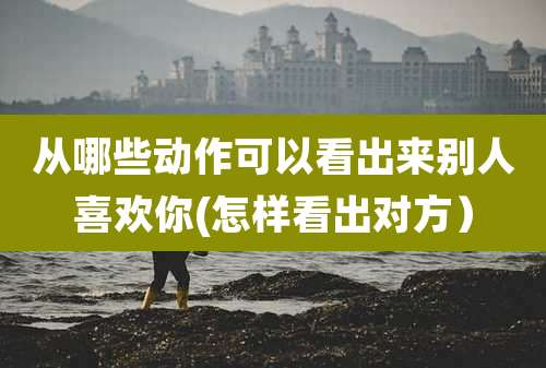 从哪些动作可以看出来别人喜欢你(怎样看出对方)