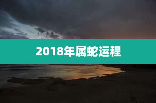 2018年属蛇运程