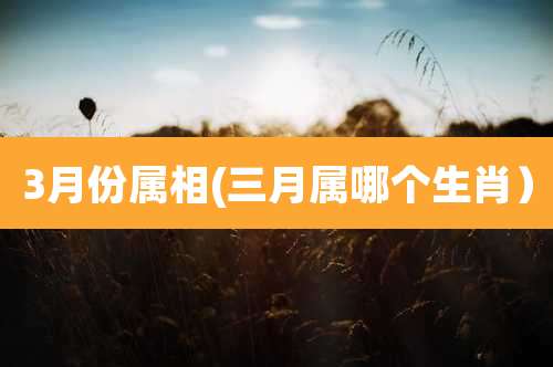 3月份属相(三月属哪个生肖）