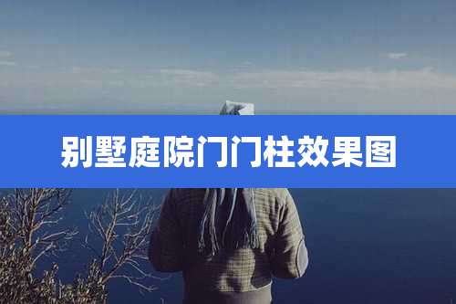 别墅庭院门门柱效果图