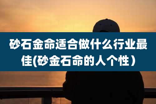 砂石金命适合做什么行业最佳(砂金石命的人个性)