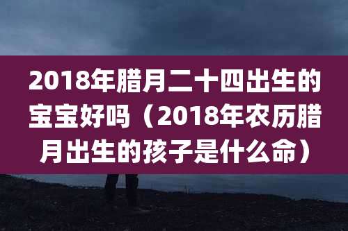 2018年腊月二十四出生的宝宝好吗(2018年农历腊月出生的孩子是什么命)