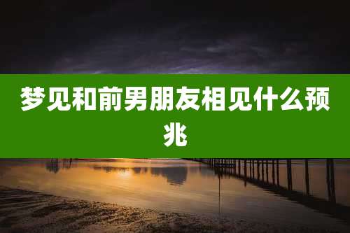 梦见和前男朋友相见什么预兆
