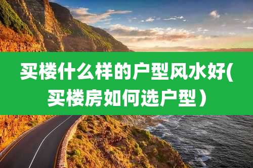 买楼什么样的户型风水好(买楼房如何选户型）