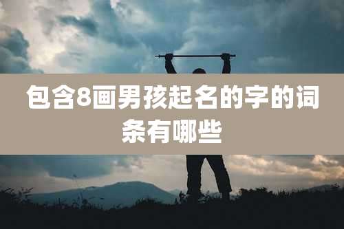 包含8画男孩起名的字的词条有哪些