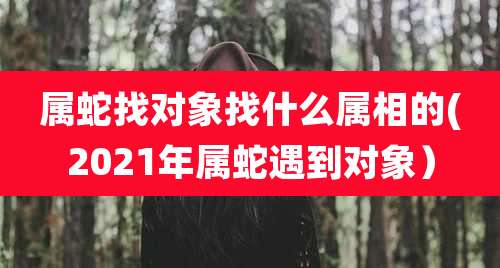 属蛇找对象找什么属相的(2021年属蛇遇到对象)