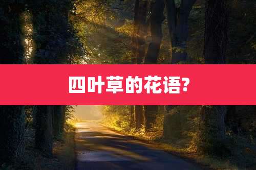 四叶草的花语?