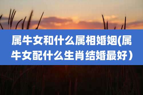 属牛女和什么属相婚姻(属牛女配什么生肖结婚最好)
