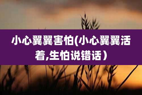 小心翼翼害怕(小心翼翼活着,生怕说错话）