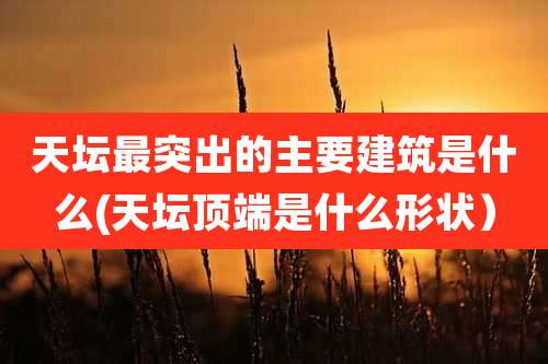 天坛最突出的主要建筑是什么(天坛顶端是什么形状）