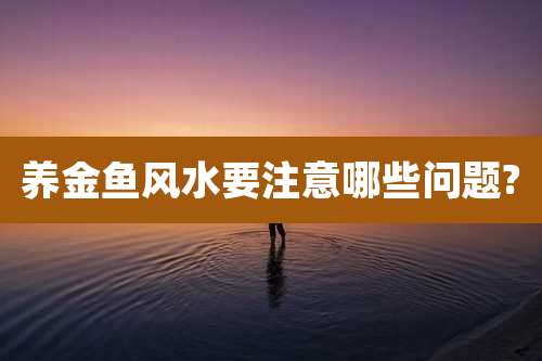 养金鱼风水要注意哪些问题?