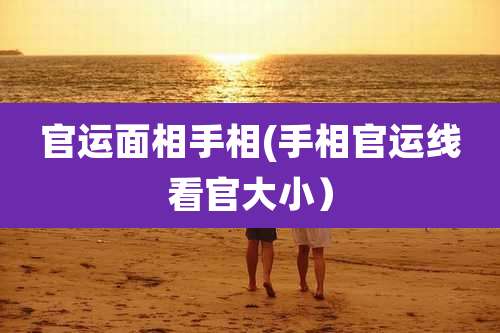 官运面相手相(手相官运线看官大小)