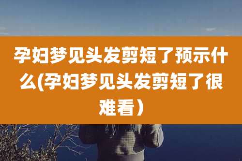 孕妇梦见头发剪短了预示什么(孕妇梦见头发剪短了很难看)