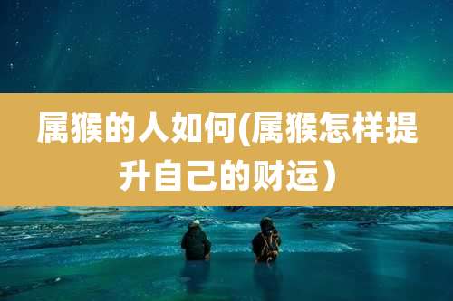 属猴的人如何(属猴怎样提升自己的财运）