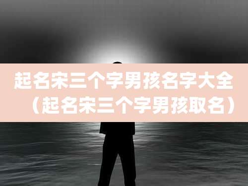 起名宋三个字男孩名字大全(起名宋三个字男孩取名)