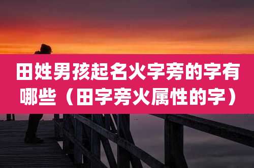 田姓男孩起名火字旁的字有哪些(田字旁火属性的字)