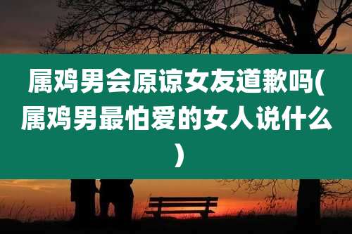 属鸡男会原谅女友道歉吗(属鸡男最怕爱的女人说什么)