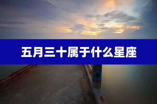五月三十属于什么星座