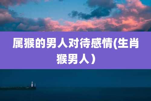 属猴的男人对待感情(生肖猴男人）