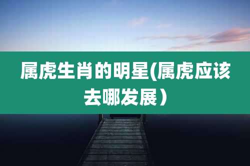 属虎生肖的明星(属虎应该去哪发展)