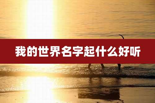 我的世界名字起什么好听